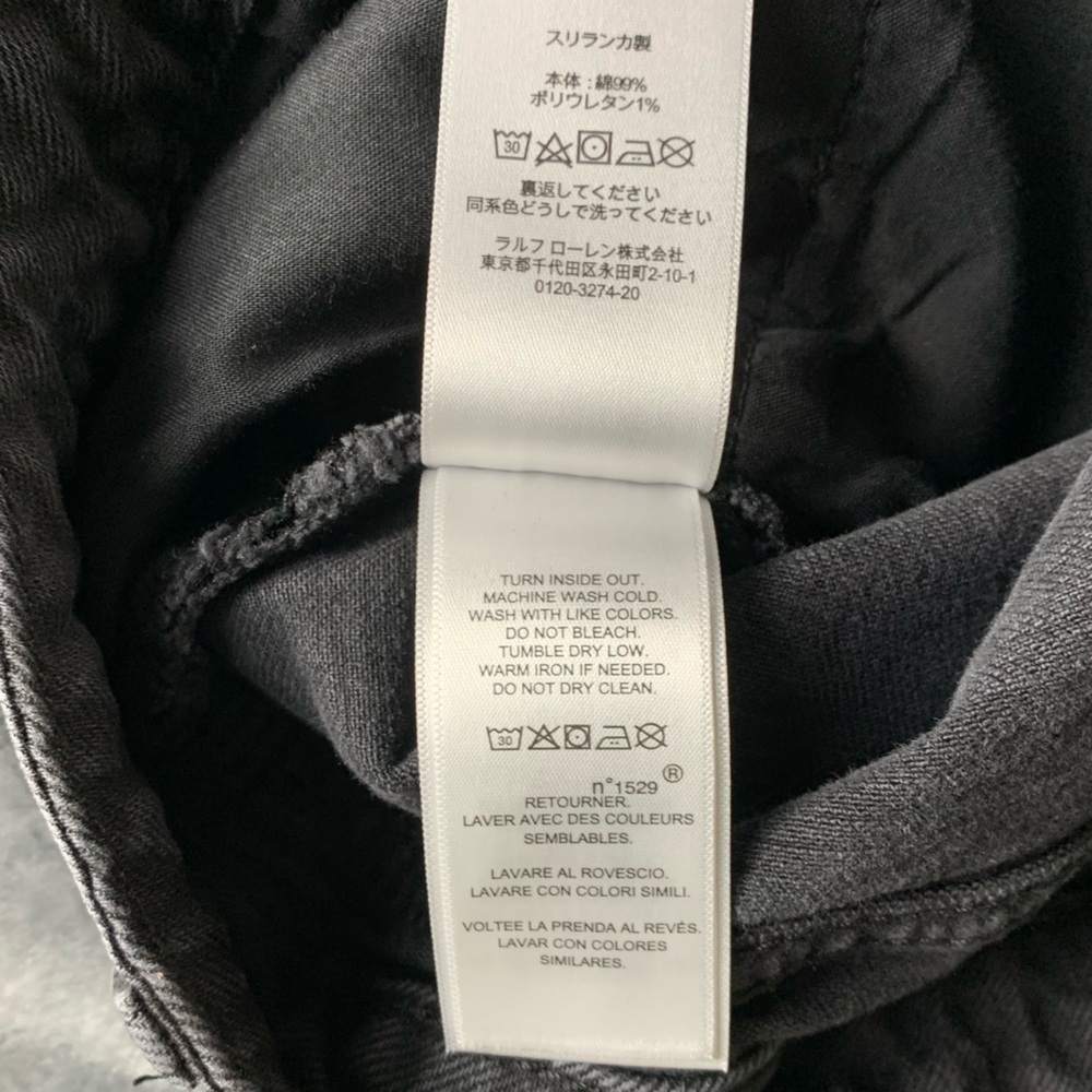 LAUREN JEANS‎ CO Womens Ralph Lauren Classic Straight Leg Black Size 16 - Picture 11 of 12